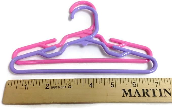 Doll Hangers Fits 18 inch Doll Clothes or Pet Apparel Hangers Set of 24 Measures 7 1/4 Inch Wide Small Dog Clothing 24 Piece Set!