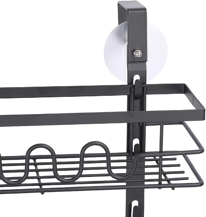 SUNGOOYUE Hanging Metal Over Door Organizer, Sturdy Kitchen Storage Solution, Adjustable Door Shelf for Easy Access