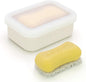AIDIMMING Enhanced Leak Proof Traveling Soap Container,Compact Silicone Travel soap case with Drainage Layer,Shatterproof Soap Box with a See-Through lid for Bathroom,Gym,Camping (Clear&Offwhite)