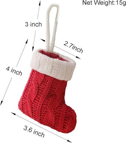 8Pcs Christmas Silverware Holders,Christmas Stockings Knife and Fork Bags Covers for Xmas Party Dinner Table Dinnerware Decoration Flatware Decor