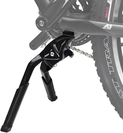 BV Bike Stand Heavy Duty for 24"-28" E-Bike - Bike Kickstand Supports Up to 77 lbs - Adjustable & Foldable Kickstand for Adult Bike with Center Mount & Secure Support - Strong & Durable for Ebikes