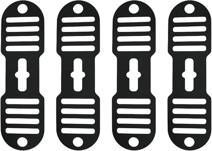 Silicone Lid Lock Strap for Crockpot Slow Cooker (6/7/8 Quart), Universal Rubber Lid Securing Strap for Soup Pots & Bento Box | Heat-Resistant, No-Spill Transport Accessories (4 Packs Black)