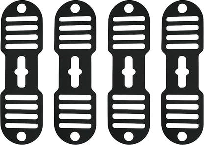 Silicone Lid Lock Strap for Crockpot Slow Cooker (6/7/8 Quart), Universal Rubber Lid Securing Strap for Soup Pots & Bento Box | Heat-Resistant, No-Spill Transport Accessories (4 Packs Black)
