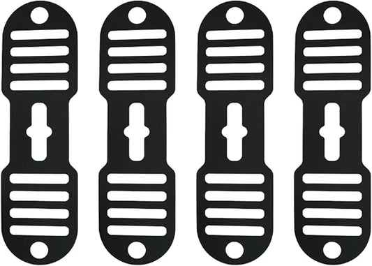 Silicone Lid Lock Strap for Crockpot Slow Cooker (6/7/8 Quart), Universal Rubber Lid Securing Strap for Soup Pots & Bento Box | Heat-Resistant, No-Spill Transport Accessories (4 Packs Black)