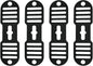 Silicone Lid Lock Strap for Crockpot Slow Cooker (6/7/8 Quart), Universal Rubber Lid Securing Strap for Soup Pots & Bento Box | Heat-Resistant, No-Spill Transport Accessories (4 Packs Black)