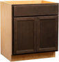 Quicklock RTA (Ready-to-Assemble) | Base Kitchen Cabinets - Shaker Style | Made in America (Espresso Stain, 33" Wx34.5 Hx24 D Base)