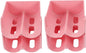 4Pcs Stackable Soda Dispenser Rack Organizer for Fridge Wine Holder and Beverage Storage Space Saving Design for Cans and Bottles Neat Storage Pink