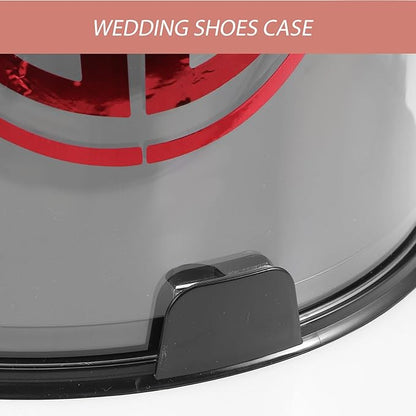 LALAFINA Wedding Shoe Holder Display Box Set with Shoe Rack and Ribbon for High Heels Storage and Bridal Door Blocking Game Accessory