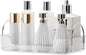 Clear Vanity Tray Organizer - 1 Tier for Bathroom Counter, Skincare & Makeup, Toiletries, Lotions, Perfumes