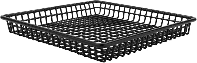 G.E.T. 4-35999 9" Square Basket, 1" Clipper Mill, Iron POLYETHYLENE Coated