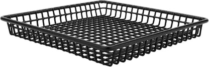 G.E.T. 4-35999 9" Square Basket, 1" Clipper Mill, Iron POLYETHYLENE Coated