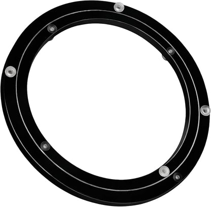 TamBee 6 Inch Lazy Susan Bearing Base - Aluminum Heavy Duty Lazy Susan Turntable Mechanism Kit for Smooth Rotation, Universal Hardware for DIY Furniture, Cabinets and Craft (Base Only, Black)