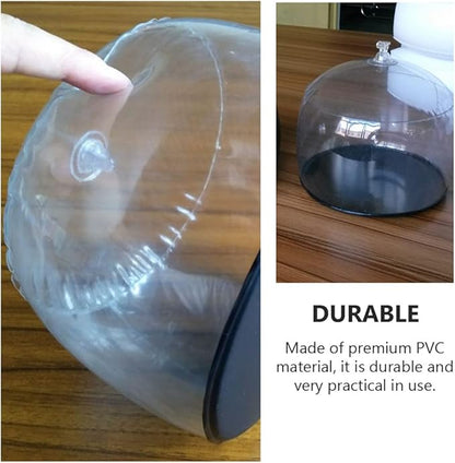 DOITOOL Inflatable Hat Shaper and Display Stand for Baseball Caps and Wigs Tabletop Pvc Hat Holder with Protective Inner Support to Prevent Deformation for Home and Store Use 6.69X6.49X5.51In
