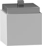 nu steel Pure Ceramic Bathroom Vanity Countertop Storage Organizer Canister Jar for Cotton Swabs, Rounds, Balls, Makeup Sponges,Bath Salts-Ceramic/Metal Trim