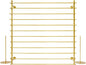Wall Mounted Display Rack, 12 Layer Wall Wrapping Paper Ribbon Organizer, Scarves Tie & Scarf Rack Belts Towel Holder for Home, Retail Stores, Flower Shop (Gold)