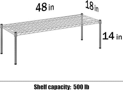 18" Deep x 48" Wide x 14" Height Wire Shelving Kit | 1-Tier | NSF Commercial Storage Rack Unit