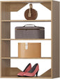 Short Tower Closet Unit, Modular Closet System, Wood Closet System Organizer with Storage for Walk In Closets, Clothing Rack Wardrobe for Hanging Clothes, Bedroom, Wood, 19.5"W