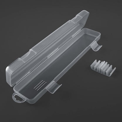 Transparent Tableware Storage Case, Portable Flatware Utensil Box, Clear Cutlery Organziers Container for Spoon Fork Chopsticks for Travel Camping Picnic (B)