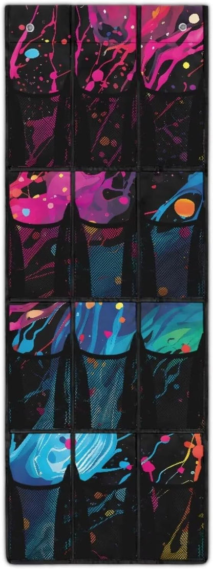 Generic Colorful Tie-Dye Hanging Pocket Organizer Lightweight Storage Door Organizer Meet Diverse Storage Needs and Make Finding Things More Convenient and Efficient for Housewives Students
