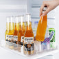 SOLY Drink Organizer for Fridge, Automatic Soda Can Dispenser with Pusher, 5-Row Refrigerator Drink Organizer Holds 25–30 Cans, 14.96" Deep