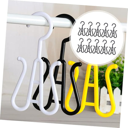 10pcs Plastic Double-Hook Shoe Hanger Drying Rack Sturdy Slippers Organizer for Closet Shop Versatile Hanging Hooks for Shoes Towels and More Space-Saving Design