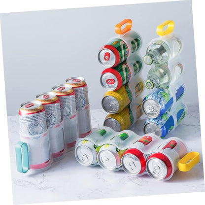 Garneck 3pcs Refrigerator Can Organizer Soda Can Storage Beer Dispenser Fridge Soda Rack Easy to Clean Random Color