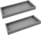 Spacewiser Countertop and Vanity Tray - 2 PC Small 7.7" Silicone Bathroom Trays, Kitchen Soap Tray, Dish Sponge Soap Holder Kitchen Sink Organizer Caddy, Bathroom Counter Trays for Lotion Dispenser