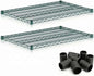 2 Pack Green Additional Wire Shelf for 24"x36" NSF Shelving Units, Replacement Shelves for Wire Rack
