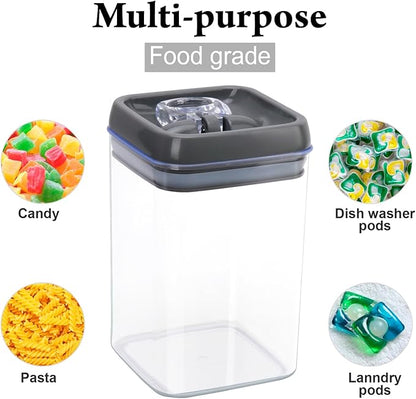 Dishwasher Pod Holder with Lid Laundry Pods Organizer 1.7L Large Capacity Airtight Food Storage Container, Clear Plastic Pantry Organization