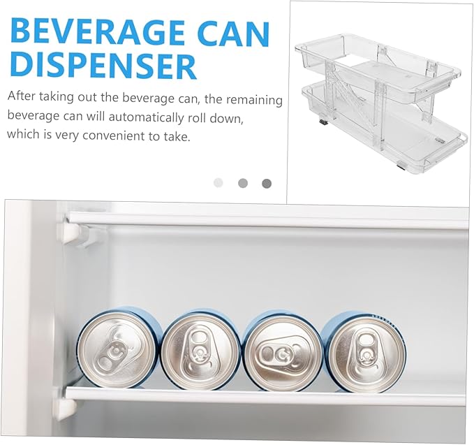 Double Telescopic Soda Can Organizer Versatile Beverage Storage Rack for Refrigerator Can Holder for Kitchen Office and Living Room Efficient Design for Easy Access