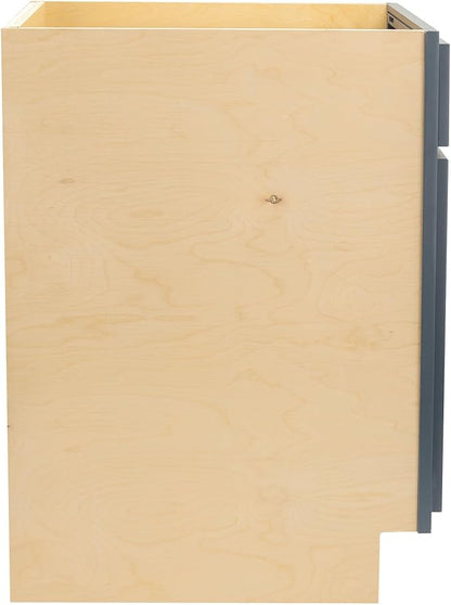 Quicklock RTA (Ready-to-Assemble) | Base Kitchen Cabinets - Shaker Style | Made in America (Needlepoint Navy, 21" Wx34.5 Hx24 D Base)
