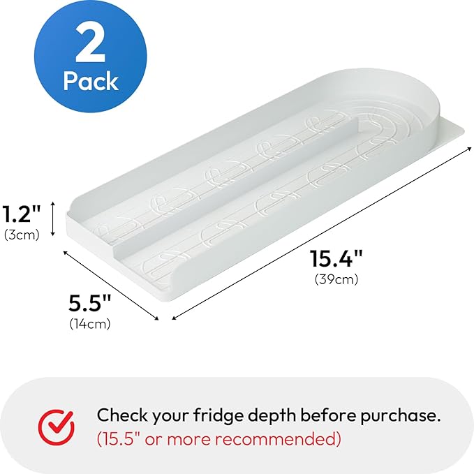 Can Dispenser 2-Pack, Smart FIFO Rolling Can Organizer for Refrigerator, Front Load Soda & Beer Drink Holder, Space-Saving Fridge Organizer, Durable ABS + PET, Made in Korea