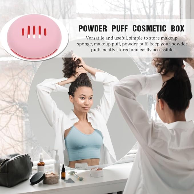 Portable Silicone Puff Case for Travel Makeup Sponge Holder Protective Design Lightweight Storage Box for Easy Access and Organization