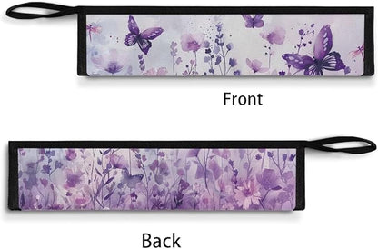 Cutlery Storage Bag Travel Silverware Cloth Bags for Travel Tableware Carrying Bag Travel Silverware Case Utensil Pouch Utensil Case,Purple Butterfly Flowers