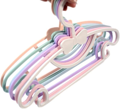 YYaaloa Kids Clothes Hangers Baby Clothes Hangers Childrens Plastic Infant Hangers Very Durable Kids Hangers Toddler's Hangers (style2 6colors 30pcs)