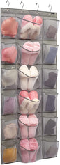 Over The Door Hanging Shoe Rack Organizer 18 Pockets Organizer with 6 Extra Large Mesh Pockets for Shoe Holder Storage (18 Pockets)