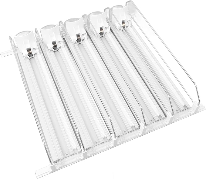 5pcs Soda Can Organizer for Fridge, Automatic Can Holder Dispenser, ABS Fridge Can Holder, Self Pushing Drink Organizer, Beverage Containers for Refrigerator Kitchen(White)