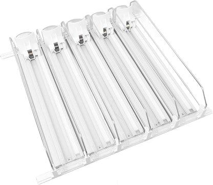 5pcs Soda Can Organizer for Fridge, Automatic Can Holder Dispenser, ABS Fridge Can Holder, Self Pushing Drink Organizer, Beverage Containers for Refrigerator Kitchen(White)