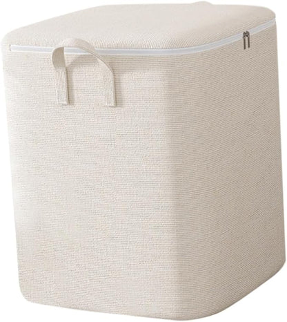 TIDTALEO Storage Bag Comforter Large Bag Organizer Wardrobe Storage Large Zipper Bag Clothes Bag with Zipper Bedding Bag Large Bags for Moving Storage for Closet Cotton Linen Quilt Big Bag
