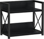 Giikin Kitchen Counter Shelf, 2 Tier Kitchen Spice Rack Organizer for Countertop, Wood Coffee Bar Organizer for Home (Black, S)