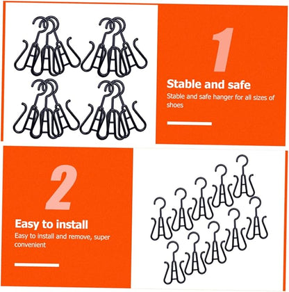 10Pcs Double Hook Plastic Shoe Hangers Versatile Hanging Shoe Organizer for Closet Lightweight and Sturdy Design to Prevent Shoe Deformation for Efficient Shoe