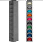 Lifewit Hat Organizer for Baseball Caps, Hat Rack Hanging Storage, Non-Woven Fabric Display Shelf Holds Up to 40 Hats, Cap Holder Hanger for Closet, Bedroom, 10 Compartments, Gray, 1 Pack