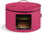 Hat Box,Hat Storage Box,Stackable Round Brim Hats Organizer Bag Container for Closet,Travel Hat Boxes for Women, Cowboy Hat Organizer, FoldableTravel Cap Boxes (09-Rose Red, 16.5" D x 10.5" H)