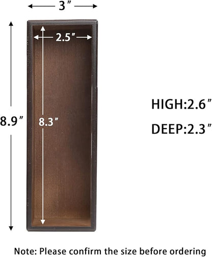 PRATIQUE Bamboo Drawer Organizer - Kitchen Utensil Organizer Silverware Tray Cutlery Holder，Office Desk Supplies and Accessories,8.9 * 3 * 2.6,Nut-brown