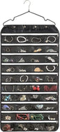BB Brotrade Hanging Jewelry Organizer with Oxford Double Side 80 Zippered Storage Pocket (Black)