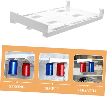 jojofuny 2pcs Fridge Can Organizer Rack for Diameter Soda Beer Cans Double Row Beverage Storage for Refrigerator Pantry -saving Design for Easy Access