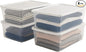 HOMZ 4-Pack Snaplock, Small Clear Plastic Storage Organizer Bins w/Lids, 12 Quart, White - Stackable Container Boxes for Bedroom, Bathroom, Garage, and Office Organization