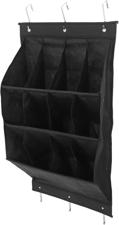 Foldable over Door Shoe Organizer 12-grid Breathable Hanging Shoe Holder Space-saving Wall-mounted Storage Rack for Sneakers Boots Slippers Dorm Closet