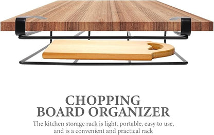 CALLARON Cutting Board Holder 10.2x10.6x3.3inch Cutting Board Storage Rack Hanging Rack Chopping Board Stand Under Cabinet Shelf Organizer Kitchen Storage Holder