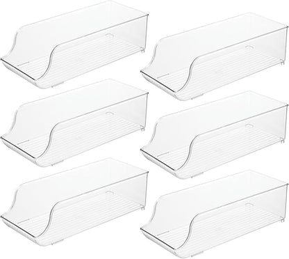 iDesign Soda Can Dispenser for Refrigerator or Pantry - Set of 6 - Clear - Made in USA